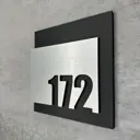 Цифры на дверь квартиры Бестмедиа самоклеящиеся №172 15x12 см царапанное серебро