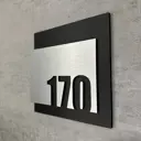 Цифры на дверь квартиры Бестмедиа самоклеящиеся №170 15x12 см царапанное серебро