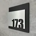 Цифры на дверь квартиры Бестмедиа самоклеящиеся №173 15x12 см царапанное серебро