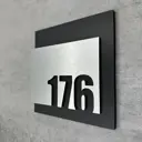 Цифры на дверь квартиры Бестмедиа самоклеящиеся №176 15x12 см царапанное серебро
