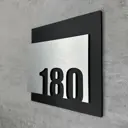 Цифры на дверь квартиры Бестмедиа самоклеящиеся №180 15x12 см царапанное серебро