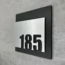 Цифры на дверь квартиры Бестмедиа самоклеящиеся №185 15x12 см царапанное серебро