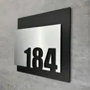 Цифры на дверь квартиры Бестмедиа самоклеящиеся №184 15x12 см царапанное серебро