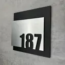 Цифры на дверь квартиры Бестмедиа самоклеящиеся №187 15x12 см царапанное серебро
