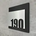 Цифры на дверь квартиры Бестмедиа самоклеящиеся №190 15x12 см царапанное серебро