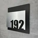 Цифры на дверь квартиры Бестмедиа самоклеящиеся №192 15x12 см царапанное серебро