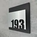 Цифры на дверь квартиры Бестмедиа самоклеящиеся №193 15x12 см царапанное серебро