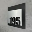Цифры на дверь квартиры Бестмедиа самоклеящиеся №195 15x12 см царапанное серебро
