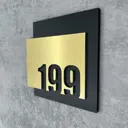 Цифры на дверь квартиры Бестмедиа самоклеящиеся №199 15x12 см царапанное золото