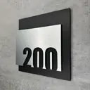 Цифры на дверь квартиры Бестмедиа самоклеящиеся №200 15x12 см царапанное серебро