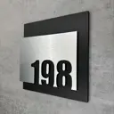 Цифры на дверь квартиры Бестмедиа самоклеящиеся №198 15x12 см царапанное серебро