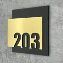 Цифры на дверь квартиры Бестмедиа самоклеящиеся №203 15x12 см царапанное золото