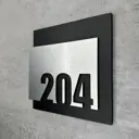 Цифры на дверь квартиры Бестмедиа самоклеящиеся №204 15x12 см царапанное серебро