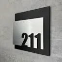 Цифры на дверь квартиры Бестмедиа самоклеящиеся №211 15x12 см царапанное серебро