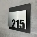 Цифры на дверь квартиры Бестмедиа самоклеящиеся №215 15x12 см царапанное серебро