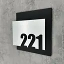 Цифры на дверь квартиры Бестмедиа самоклеящиеся №221 15x12 см царапанное серебро