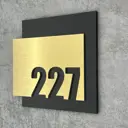 Цифры на дверь квартиры Бестмедиа самоклеящиеся №227 15x12 см царапанное золото