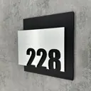 Цифры на дверь квартиры Бестмедиа самоклеящиеся №228 15x12 см царапанное серебро