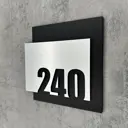 Цифры на дверь квартиры Бестмедиа самоклеящиеся №240 15x12 см царапанное серебро