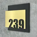 Цифры на дверь квартиры Бестмедиа самоклеящиеся №239 15x12 см царапанное золото