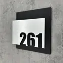 Цифры на дверь квартиры Бестмедиа самоклеящиеся №261 15x12 см царапанное серебро