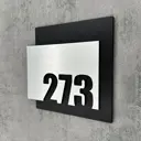 Цифры на дверь квартиры Бестмедиа самоклеящиеся №273 15x12 см царапанное серебро