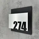 Цифры на дверь квартиры Бестмедиа самоклеящиеся №274 15x12 см царапанное серебро