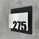 Цифры на дверь квартиры Бестмедиа самоклеящиеся №275 15x12 см царапанное серебро