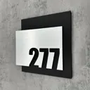 Цифры на дверь квартиры Бестмедиа самоклеящиеся №277 15x12 см царапанное серебро