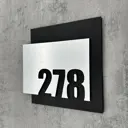 Цифры на дверь квартиры Бестмедиа самоклеящиеся №278 15x12 см царапанное серебро