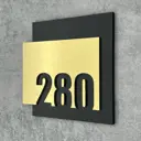 Цифры на дверь квартиры Бестмедиа самоклеящиеся №280 15x12 см царапанное золото