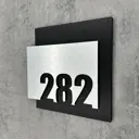 Цифры на дверь квартиры Бестмедиа самоклеящиеся №282 15x12 см царапанное серебро