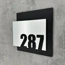 Цифры на дверь квартиры Бестмедиа самоклеящиеся №287 15x12 см царапанное серебро