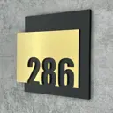 Цифры на дверь квартиры Бестмедиа самоклеящиеся №286 15x12 см царапанное золото