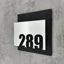 Цифры на дверь квартиры Бестмедиа самоклеящиеся №289 15x12 см царапанное серебро