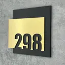 Цифры на дверь квартиры Бестмедиа самоклеящиеся №298 15x12 см царапанное золото