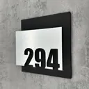 Цифры на дверь квартиры Бестмедиа самоклеящиеся №294 15x12 см царапанное серебро