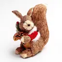 Декоративный Сувенир Лесная Мастерская из природных материалов Бельчонок в шубке 15x21x22 см