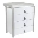 Комод Sweet baby Massimo 4 ящика 81x45x93 см ДСП цвет белый/серый