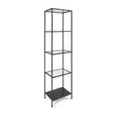 Стеллаж с полками MD 45x179x30 см сталь цвет черный