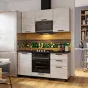 Кухонный гарнитур Бтс Сканди 160x214x50 см ЛДСП цвет серый бетон