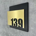 Цифры на дверь квартиры Бестмедиа самоклеящиеся №139 15x12 см царапанное золото