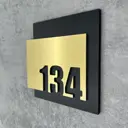 Цифры на дверь квартиры Бестмедиа самоклеящиеся №134 15x12 см царапанное золото