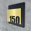 Цифры на дверь квартиры Бестмедиа самоклеящиеся №150 15x12 см царапанное золото