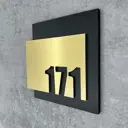 Цифры на дверь квартиры Бестмедиа самоклеящиеся №171 15x12 см царапанное золото