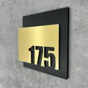 Цифры на дверь квартиры Бестмедиа самоклеящиеся №175 15x12 см царапанное золото