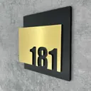 Цифры на дверь квартиры Бестмедиа самоклеящиеся №181 15x12 см царапанное золото