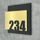 Цифры на дверь квартиры Бестмедиа самоклеящиеся №234 15x12 см царапанное золото