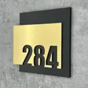 Цифры на дверь квартиры Бестмедиа самоклеящиеся №284 15x12 см царапанное золото