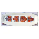 Блюдо сервировочное Myatashop Snow Town 15x3.5x41 см фарфор цвет белый глянец/красный